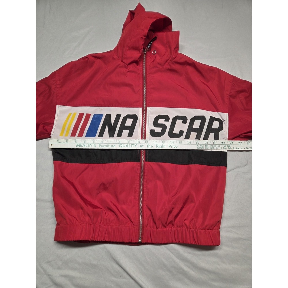 NASCAR‎ Red Colorblock Windbreaker W/ Hood Forever 21 X Japan Size Small Unisex